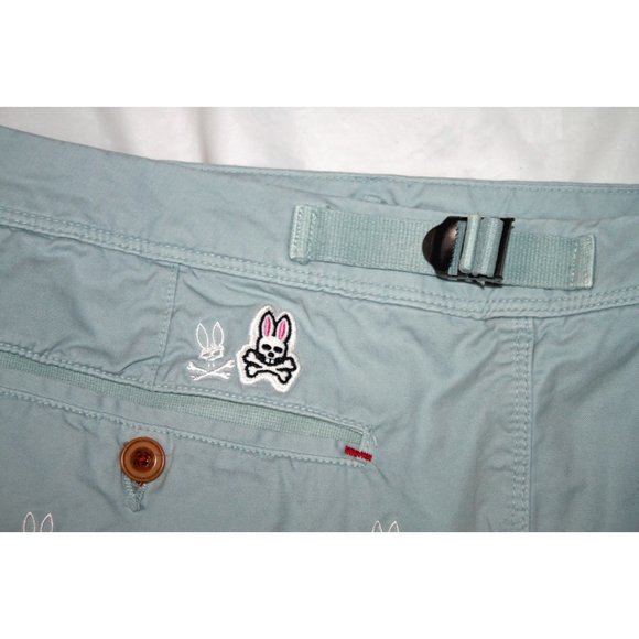 Psycho Bunny Mens Adjustable Waist Flat Front Shorts Size 38 - Picture 5 of 8